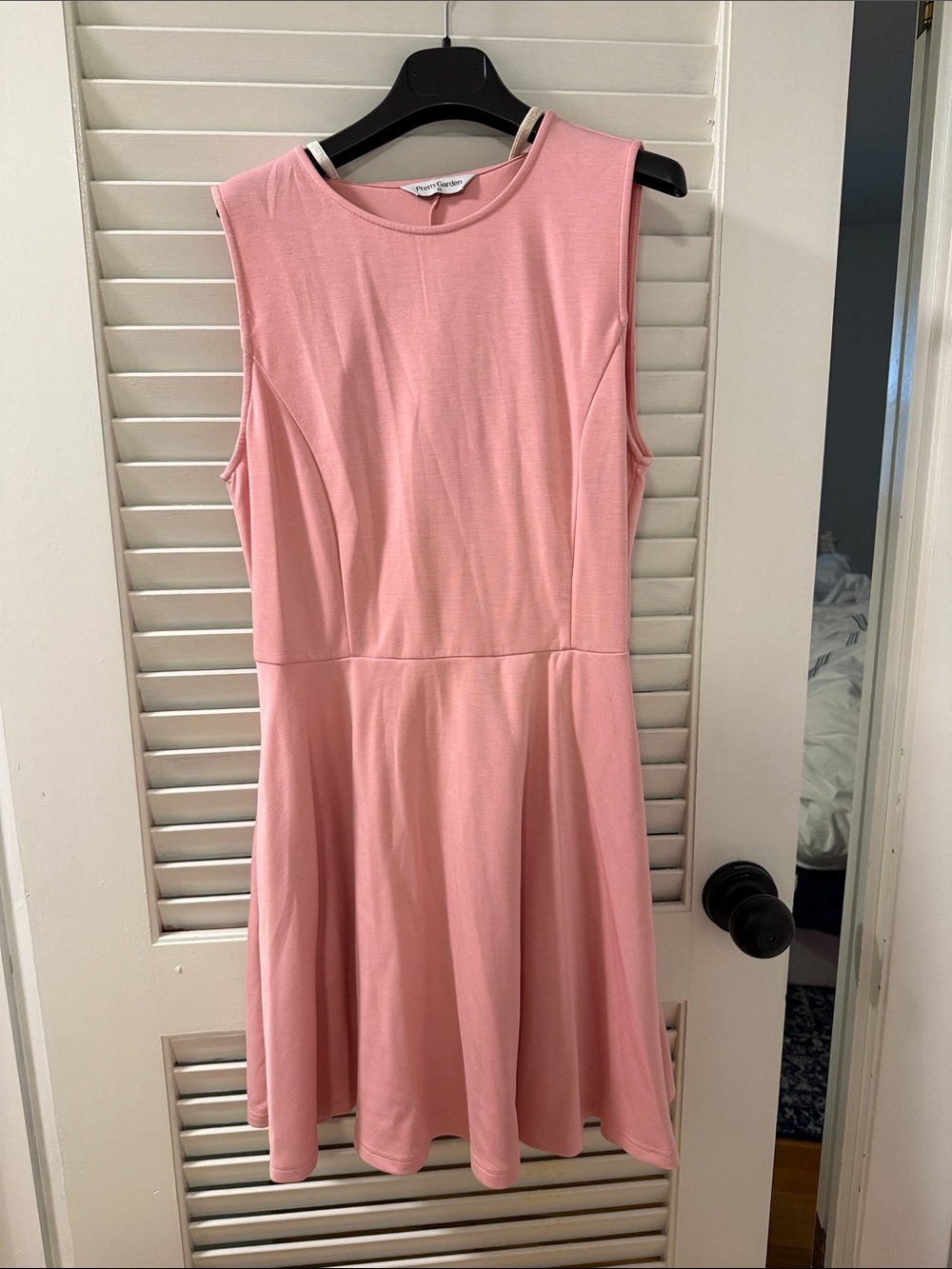 Sleeveless Pink A-Line Knit Dress by Paper Crane